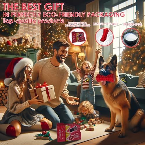 Indestructible Squeaky Dog Toy – Tough Rubber Chew Toy for Aggressive Large Dogs, Durable and Safe for Interactive Play