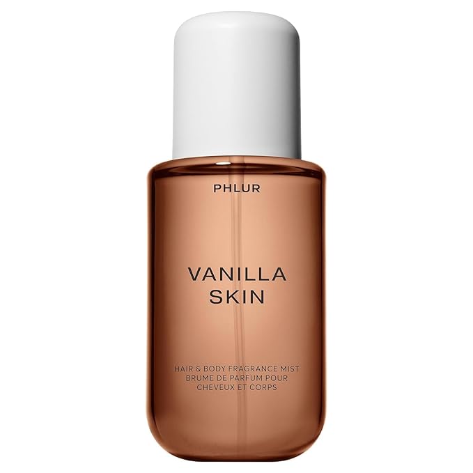 PHLUR Vanilla Skin Body Mist, 8 Fl Oz - Hair and Body Perfume for Women, Vanilla Perfume Body Spray with Pink Pepper, Cashmere Wood & Sandalwood Fragrance