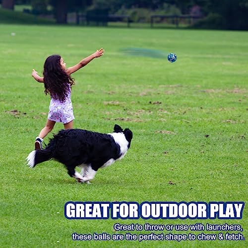 Mankoda Dog Balls, 2.5" Indestructible Tennis Balls for Aggressive Chewers