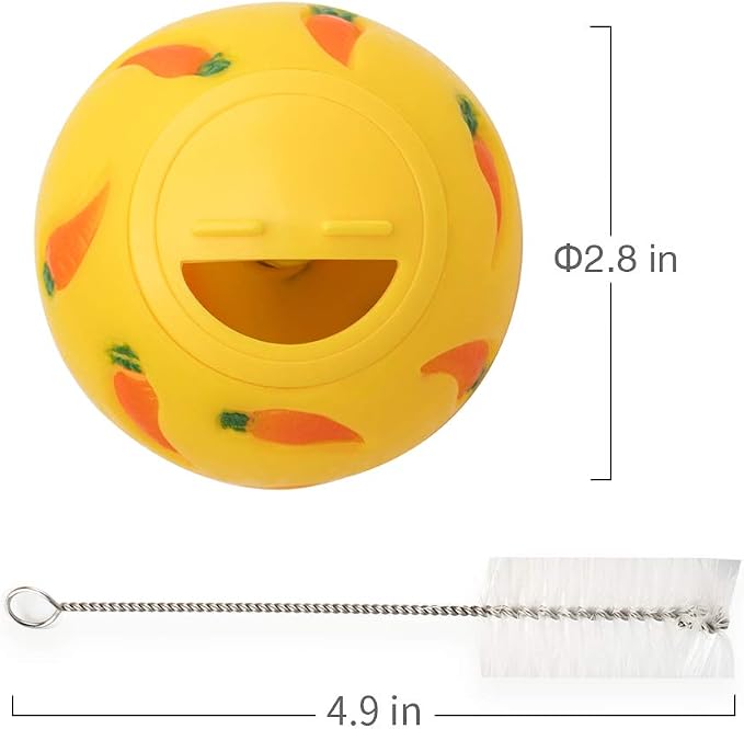 Niteangel Small Animal Treat Ball: Adjustable Treat Dispenser | Encourages Exploration & Reduces Boredom - Snack Ball for Guinea Pigs Rabbits Hedgehogs and Other Small Pets