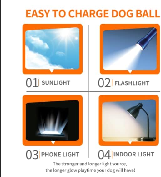 SKIPDAWG Interactive Dog Glow Balls, Rubber Balls Light Up in the Dark, Dog Toys Squeaky Ball Durable TPR Light Weight, Bouncy Glowing Ball Size 2.5 Inches, 2 Pack