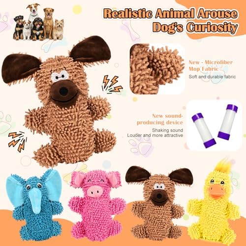 Dog Toys Puppy Toys Cute Squeaky Dog Toy, Shaking Squeaky - Stuffed Plush Animal to Keep Them Busy for Small Medium Large Dogs for Birthday Gift (Yellow Duck)