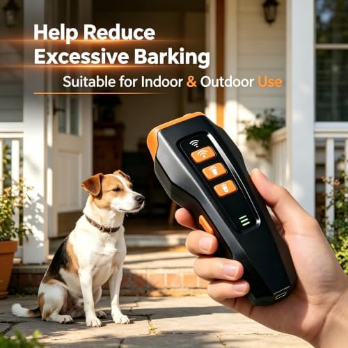 Ultrasonic Dog Bark Deterrent, No Collar Training Device 3 Modes
