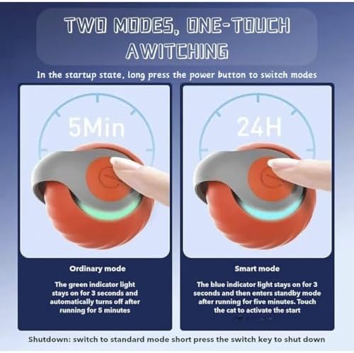 Speediest Tail 2.0 Cat Toy,Interactive CatToy,CatToys for Indoor Cats,Chewie Viral Cat Ball,Adjustable Sports Rolling Toy,Electric Rolling Ball Christmas Birthday Gift for Pets