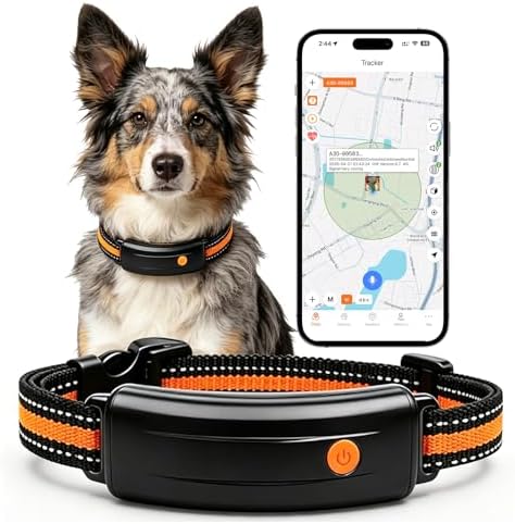 Upgraded Dog Health Monitor – All-in-One Pet Tracker with Activity, Wellness, Heart Rate & Breath Count, Virtual Fence, Remote Training – Waterproof Smart Collar for Weights 15–65 lbs Dogs
