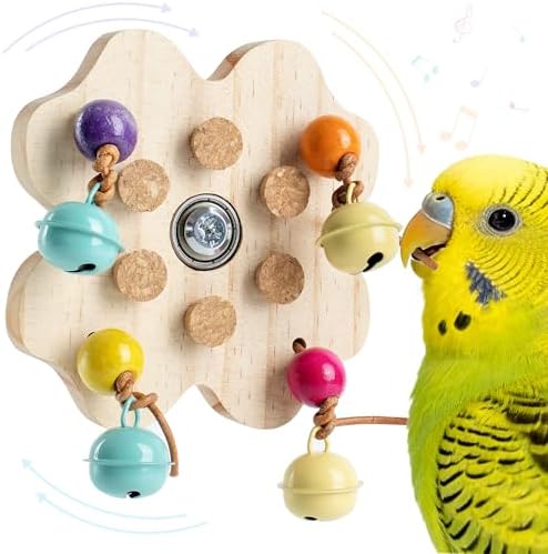 Mygeromon Bird Toys for Parakeets Interactive Spinning Cage Accessories