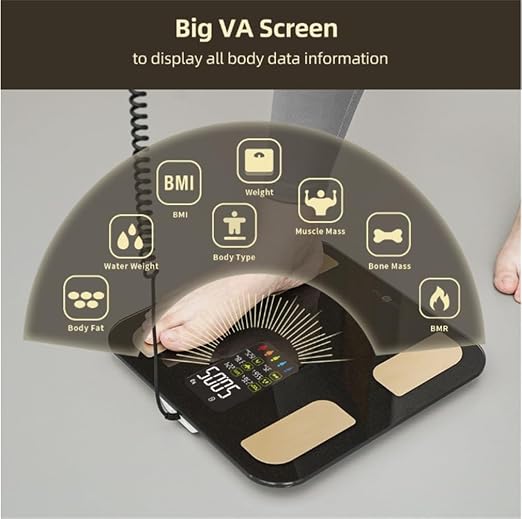 Ultra-Precision Digital Accurate Bathroom Smart Scale, Body Composition Monitor Health Analyzer, Smart Bathroom Digital Weighing Machine for Muscle Composition