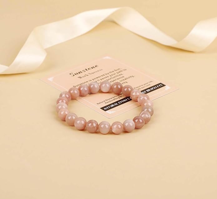 AD Beads Handmade Gemstone Stretch Elastic Bracelet Crystal Healing Reiki Nature's Beauty and Spiritual Essence Unisex