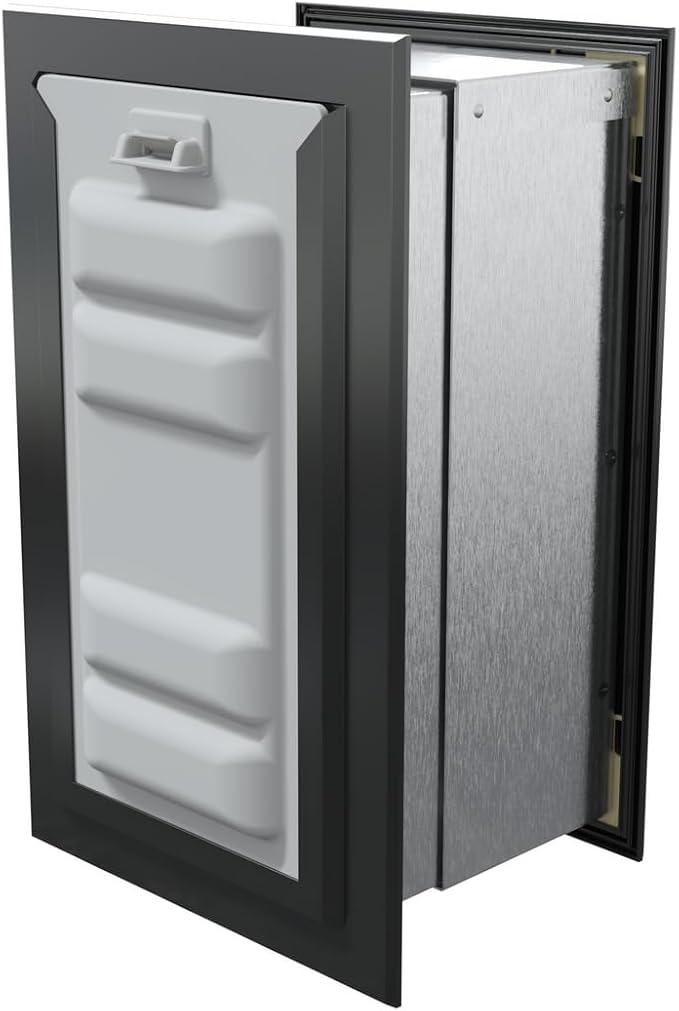 Endura Flap Single Flap Pet Door for Thick Walls | Deep Wall Design up to 13" Thick | Insulating Dual-Layer Flap & Durable Aluminum Frame | Includes Locking Cover | Black, Small, Single Flap