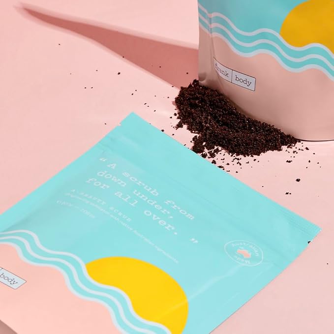 Frank Body A-Beauty Scrub | Natural, Vegan, Cruelty Free Exfoliating Body Scrub Brightens, Hydrates, and Nourishes with Macadamia Oil, Kakadu Plum, and Vitamins A, E, and D | 7.05 oz / 200 g