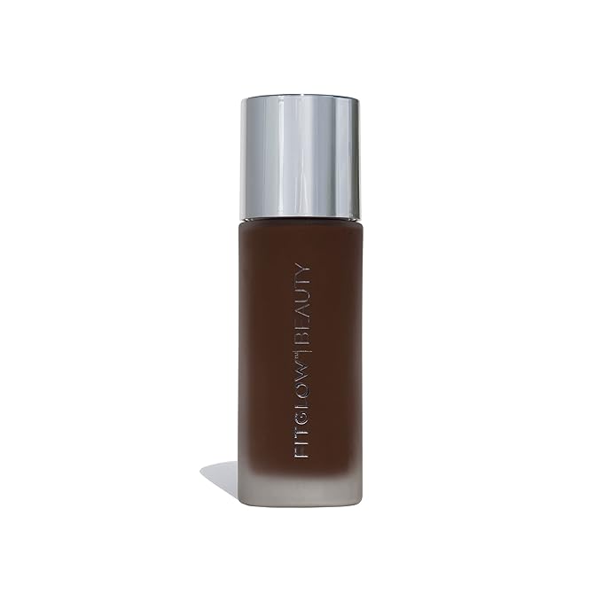 Fitglow Beauty Foundation+ | Vegan Skin-Treating Foundation with Peptides & Plant Collagen | Buildable Medium-Full Coverage, Natural Finish | Hydrating, Anti-Aging, Pore-Friendly | F9-30ml