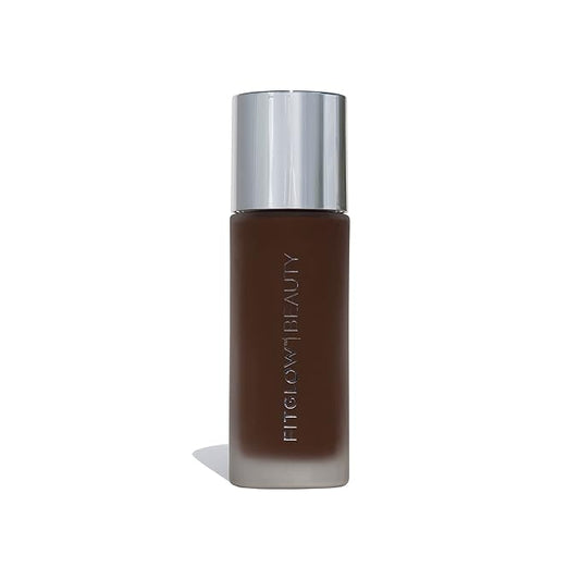 Fitglow Beauty Foundation+ | Vegan Skin-Treating Foundation with Peptides & Plant Collagen | Buildable Medium-Full Coverage, Natural Finish | Hydrating, Anti-Aging, Pore-Friendly | F9-30ml