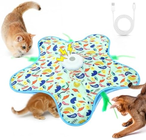Interactive Touch Activated Hide and Seek Cat Toys for Indoor Cats, Green