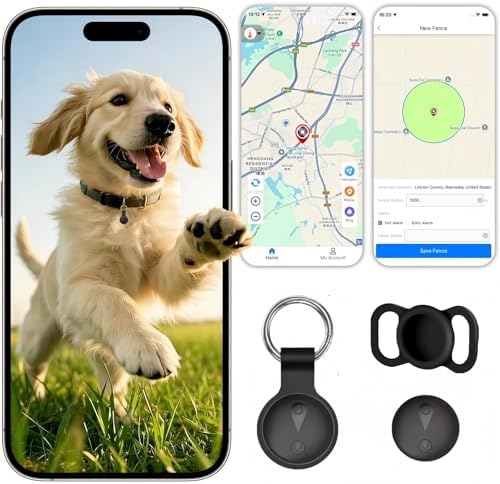 GPS Pet Tracker for Dogs & Cats | Apple Find My Compatible | No Monthly Fee | IP68 Waterproof | Real-Time Location Tracking