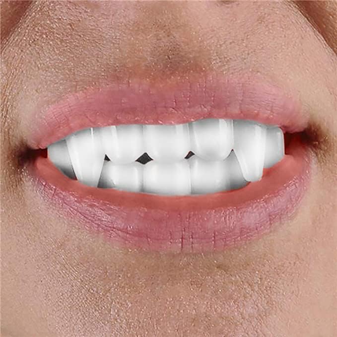 The Dreidel Company Halloween White Teeth Fangs Teeth, Costume, Funny Halloween Dress-Up, Pretend Play Decoration (3000-Pack)