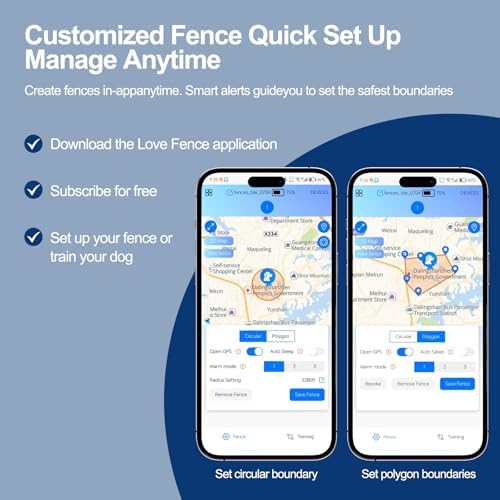 Wireless Electric GPS Dog Collar Fence for Dog with Free App