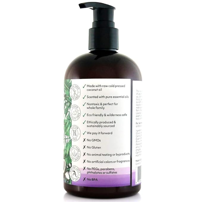 Coco Fiji Face & Body Lotion Infused With Coconut Oil | Lotion for Dry Skin | Moisturizer Face Cream & Massage Lotion for Women & Men | Lavender 12 oz, Pack of 1
