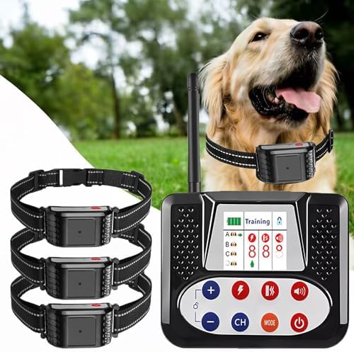 Wireless Dog Fence, 2026 Electric Dog Fence with Remote, Waterproof Training Collar Receiver, Vibration & Shock, Covers up to 856-Acre Pet Dog Fence Boundary Containment System,for3dogs