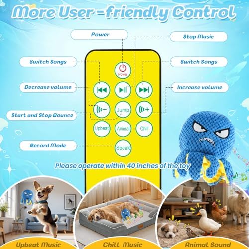 Interactive Moving Octopus Plush Dog Toys to Keep Dogs Engaged