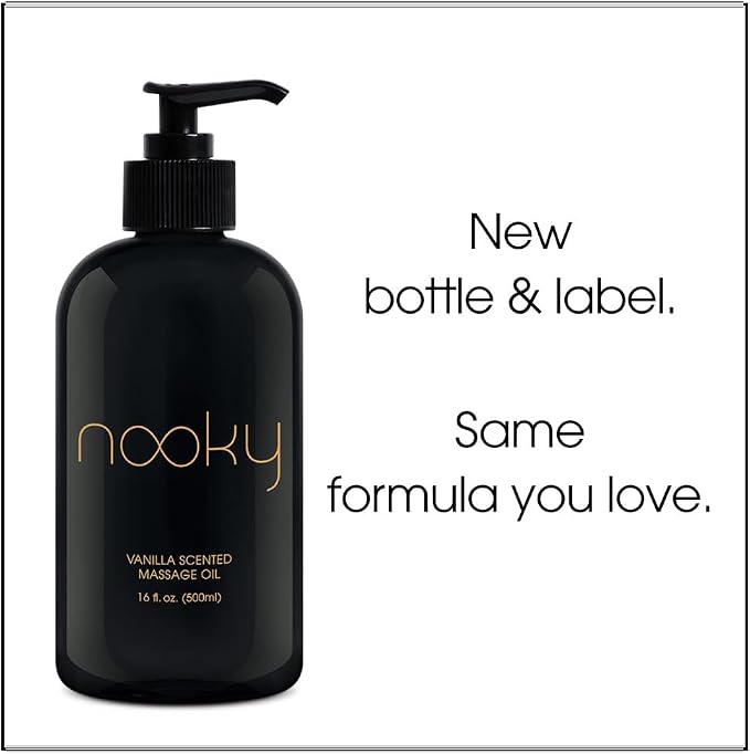 Nooky Vanilla Massage Oil with Fractionated Coconut Oil.16 Ounce