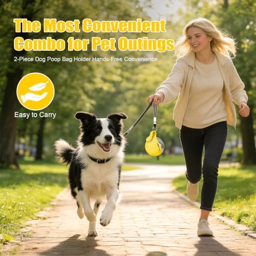 Portable Dog Water Bottle 10oz Stainless Steel Travel Dog Water Dispenser with Bowl No-Spill Puppy Water Bottle for Walking Hiking Small Dog Water Bottle (Yellow)