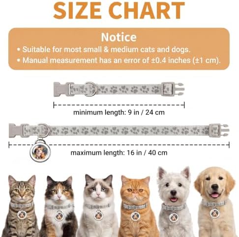 GPS Tracker for Dogs & Cats Smart Collar Real-Time Tracking No Monthly Fee | Dual System Compatible, IP68 Waterproof, 10+ Months Steady Operation, 360° Reflective Ultra-Light Collar For All Size Pets
