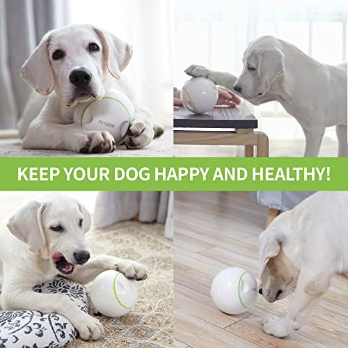 PETGEEK Interactive Dog Treat Ball, Automatic IQ Training Toy for Dogs