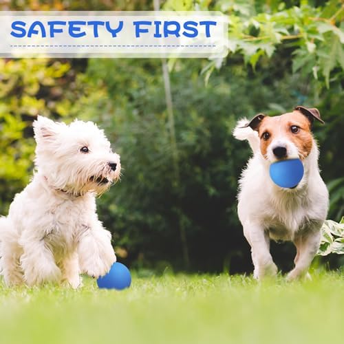 Hiboom 15 Pack Natural Rubber Dog Tennis Balls for Fetch, Blue