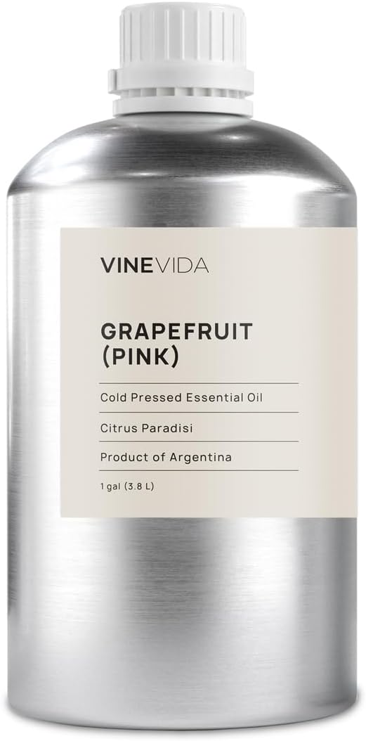 VINEVIDA Pink Grapefruit Essential Oil - Gallon Grapefruit Oil Undiluted - Bulk Gallon Essential Oil Soap Making