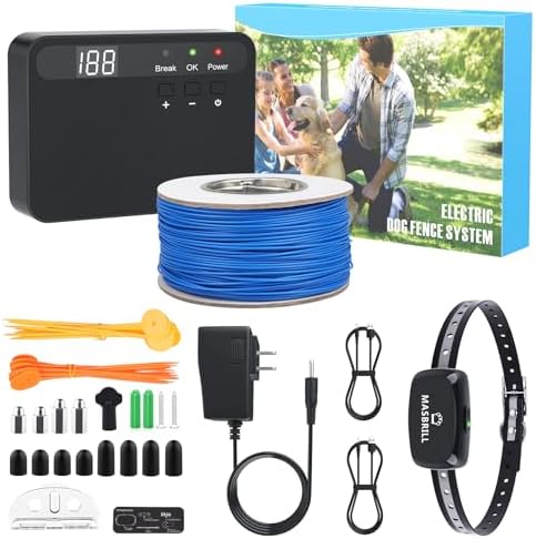 MASBRILL Electric Wired Dogs Fence for 1 Dog, Underground Ground