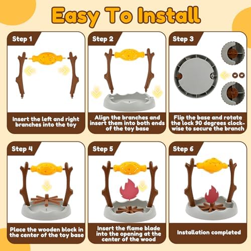 Cat Puzzle Toy - Cat Treat Dispensing Slow Feeder with 3 Dispensing Holes, Rotatable Roast and Flame Interactive Cat Treat Dispenser Toy, Enrichment Interactive Stimulation Toy for Indoor Kitty