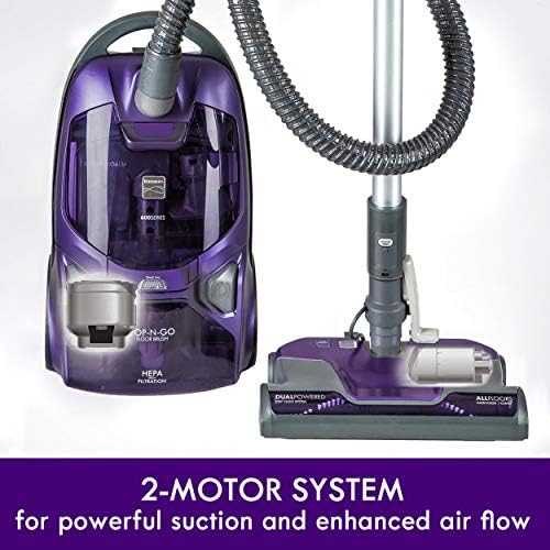 Kenmore 600 Series Pet Friendly Bagged Canister Vacuum | Lightweight, Pet PowerMate, Pop-N-Go Brush, 2 Motors, HEPA Filter, Aluminum Telescoping Wand, Retractable Cord - 81615