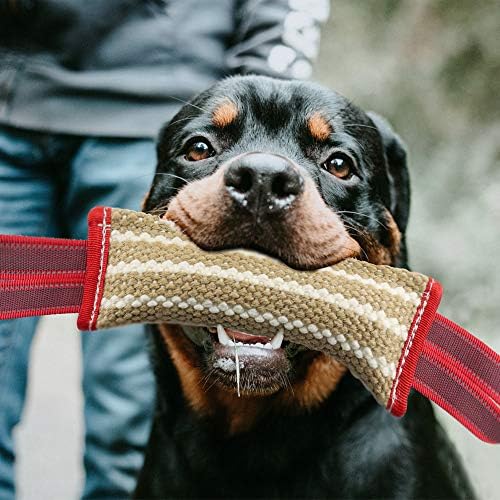 Storystore Dog Tug Toy Dog Training Bite Pillow Jute Bite Toy - Best for Tug of War, Puppy Training Interactive Play - Interactive Toys for Small and Medium Dogs