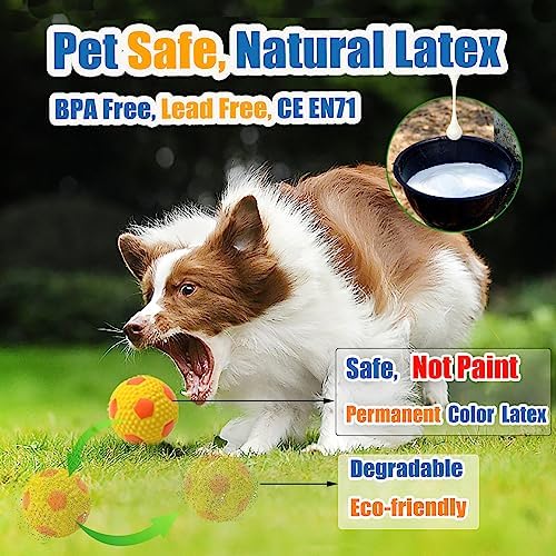 Soft Squeaky Dog Balls for Medium Dogs and Small Breeds, 2.56" 3pcs
