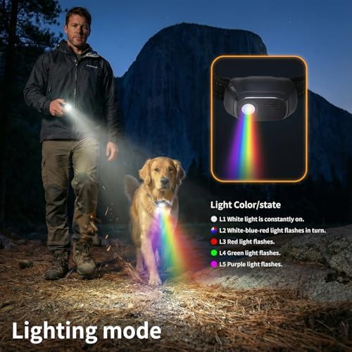 Dog Shock Collar - 4200 Feet Training Collar with Remote & IP67 Waterproof, 4 Training Modes - Beeper, Vibration, Electric Shock,Light for Small to Large Dogs (8-150 Lbs)