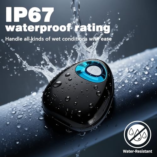 GPS Dog & Cat Tracker 1Year Replaceable Battery No SIM Card or Monthly Fees | iOS & Android App, 1-Minute Location Updates, IPX7 Waterproof, Built-In Attachment Loop for Flexible Use