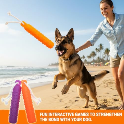 Dog Water Toys, 2 Pack Floating Bumper Fetch Toy Dummy
