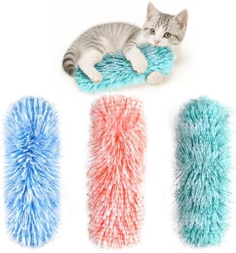 Cat Toys, 3 Pack Crinkle Catnip Pillow Toys for Indoor Cats