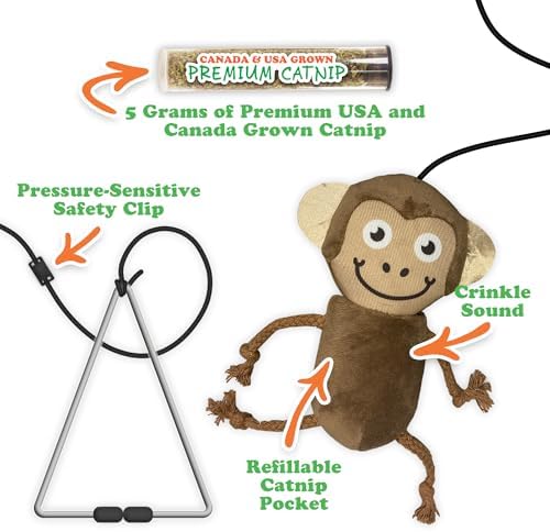 Meowijuana Jump 'n' Jamb Monkey Cat Toy and Catnip Blend | High Potency