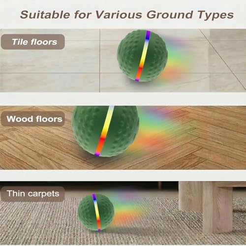Smart Interactive Dog Toy,Smart Moving Bouncing Dogs Ball with RGB Lights, Automatic Moving, Bouncing, and Rotating,E-TPU Durable & Waterproof,for Small Medium Dogs Keep Them Busy