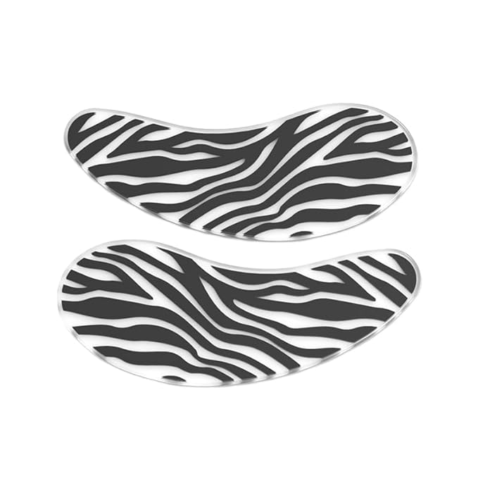 Self Adhesive Silicone Under Eye Pads, Reusable Moisturizing Under Eye Patches for Lash Lift & Eyelash Extensions, Soft Lash Extension Tools Eye Gel Pads for Salon & Home Use(stripe mix 6 pairs)
