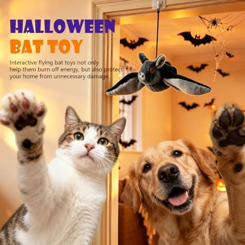 Flying Bat for Dogs, Interactive Flap Wing Bat, Realistic Bat Flight