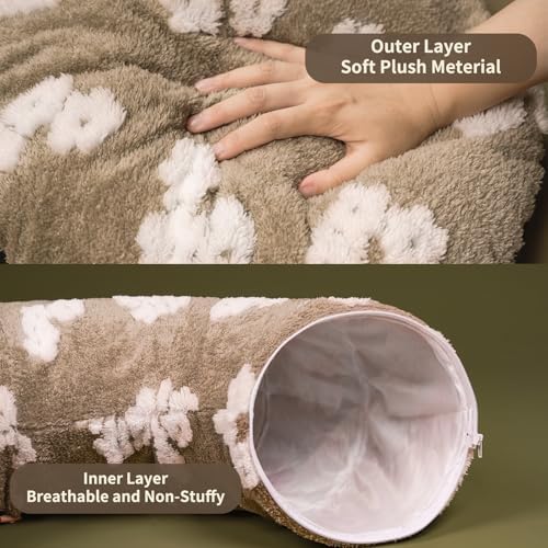 Pesen Cat Tunnel Bed with Soft Cushion for Indoor Cats and Kittens