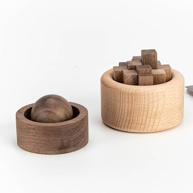 Aromatherapy Diffuser Spheres, Woodpile Essential Oil Diffusers, Wooden Diffuser for Car Home Office Bedroom Decoration(Beech Base-Style A)