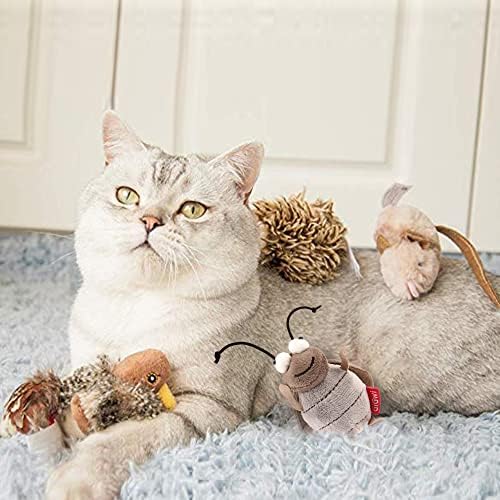 Gigwi 3 Pack Automatic Cat Toys, Interactive Squeaky Toys for Cats Play