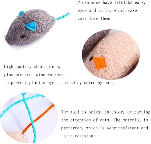 Cat Toy Interactive Toy Plush Mouse Shaped Toy - (3 Pack)