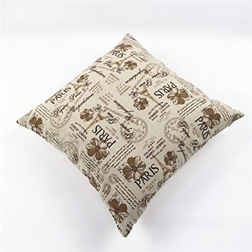MoonRest Decorative Pillow, Fully Assembled with Hidden Zipper Filled with Synthetic Down Pillow Inserts (Eiffel Tower and Art)