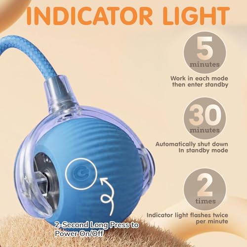 Rocfish Durable Interactive Cat Toys for Indoor Cats (blue01, 01)