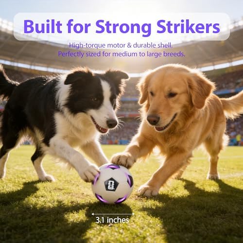 Official FIFA World Cup - Interactive Dog Toys, Smart Dog Ball, Automatic Moving and Rolling Ball Toys for Small Medium Large Dogs, Motion-Activated and USB Rechargeable