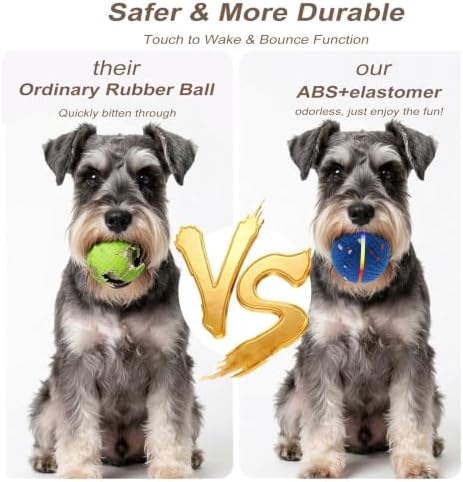 Smart Interactive Dog Toy,Smart Moving Bouncing Dogs Ball with RGB Lights, Automatic Moving, Bouncing, and Rotating,E-TPU Durable & Waterproof,for Small Medium Dogs Keep Them Busy